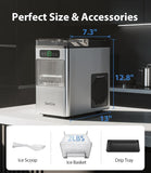 Nugget Ice Maker 40lbs/Day, Countertop Ice Maker Soft Chewable Ice, Ice Makers One-Click & Self-Cleaning, Crushed
