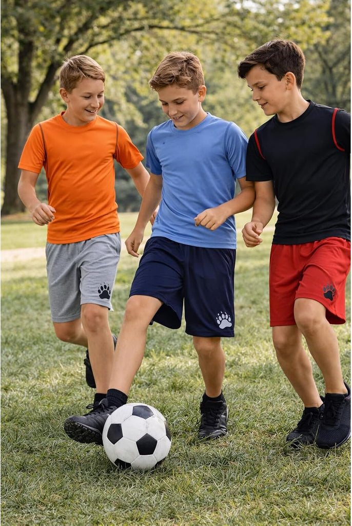 Boys Active Short Set 2 Piece Performance Crewneck Tee & Shorts