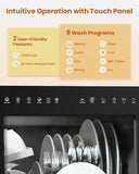 2025 NEW Upgraded Countertop Dishwasher with Water Softener and Enhanced Energy Efficiency