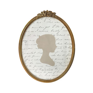 Vintage Picture Frame 8x10 Inch, Oval Antique Photo Frames with Glass Front, Luxury Photo Display, Tabletop Wall