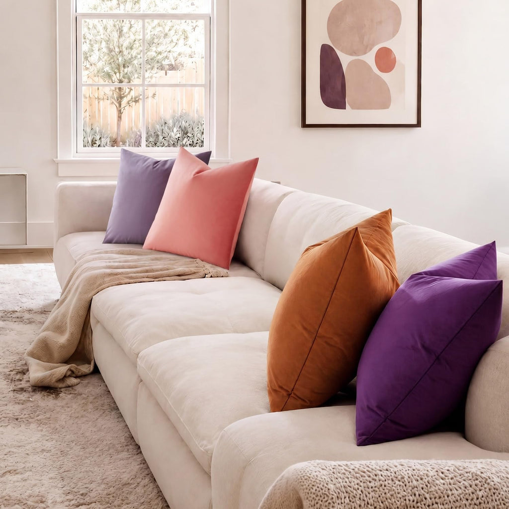 16x24 Pillow Covers Set of 2 Decorative Velvet Throw Pillow Covers, Lilac