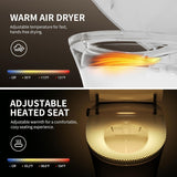 Smart Toilet Auto Open & Close One Piece Tankless Toilet with Bidet Built in Auto Flush Warm Water Air Dryer Heated