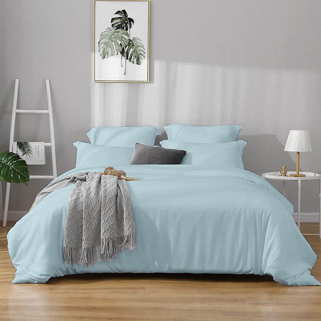 Luxury 1000 Thread Count Certified Egyptian Cotton Oversized King 120x98 Size 1-Piece Duvet Cover Zipper Closer &