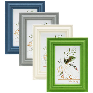 4x6 Picture Frame Set of 4, 4 x 6 Colorful Frame of Modern Style