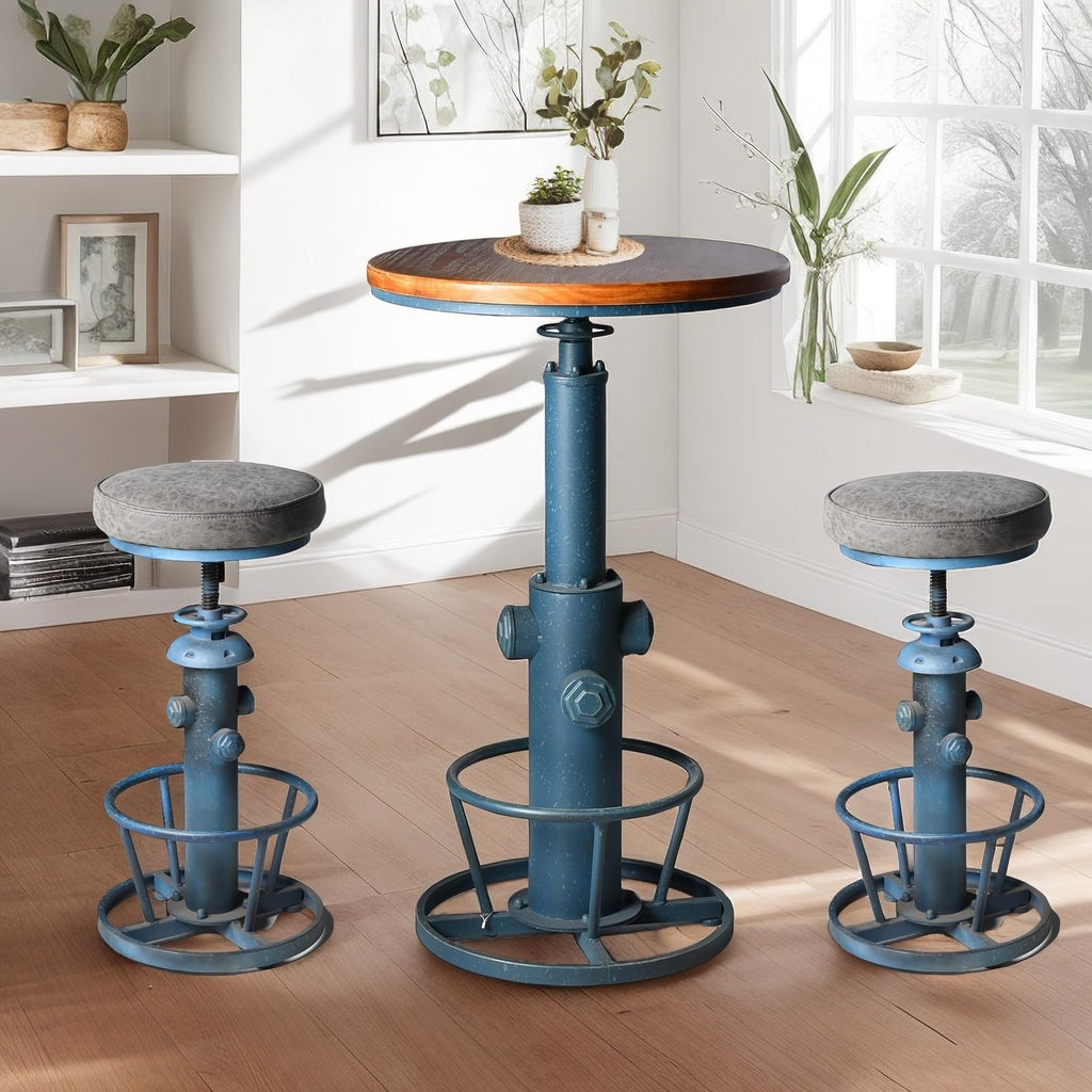 Vintage High Pub Table Industrial Bistro Bar Table Farmhouse Round Coffee Table Fire Hydrant Design Kitchen Dining