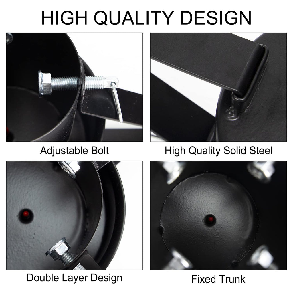 Christmas Tree Stand for Live Tree, Adjustable Metal Tree Holder for Real Christmas Tree Fits up to 8 Ft, Heavy Duty