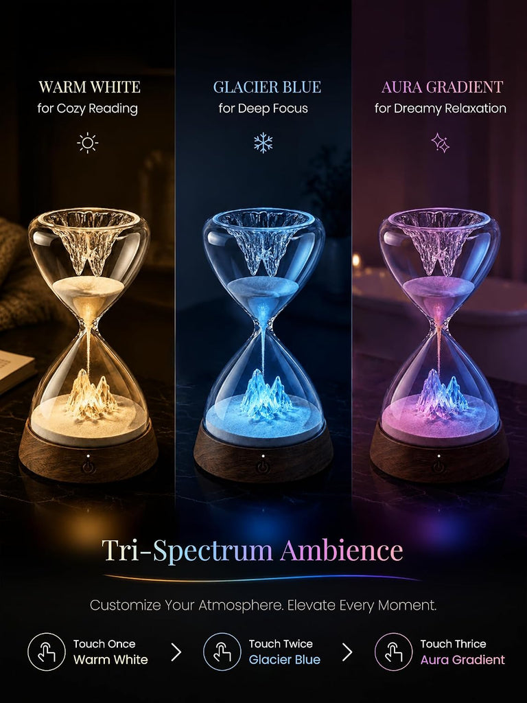 Hourglass Bedside Lamp, Ambient Decor Light