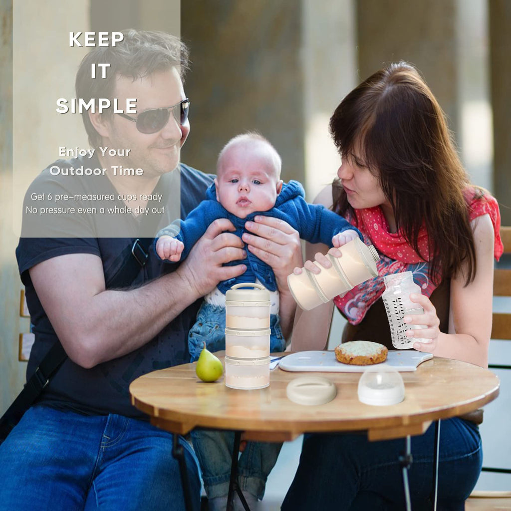 Stackable Formula Dispenser Portable: Milk Powder Container to go