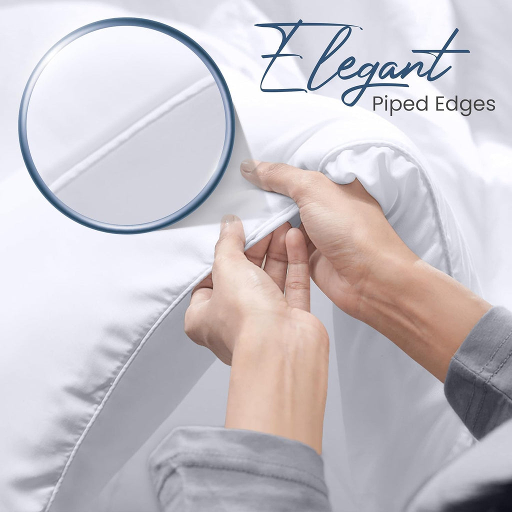 Comforters Queen, All Season Duvet Insert, Down Alternative Box Stitched Bed Comforter with Corner Tabs