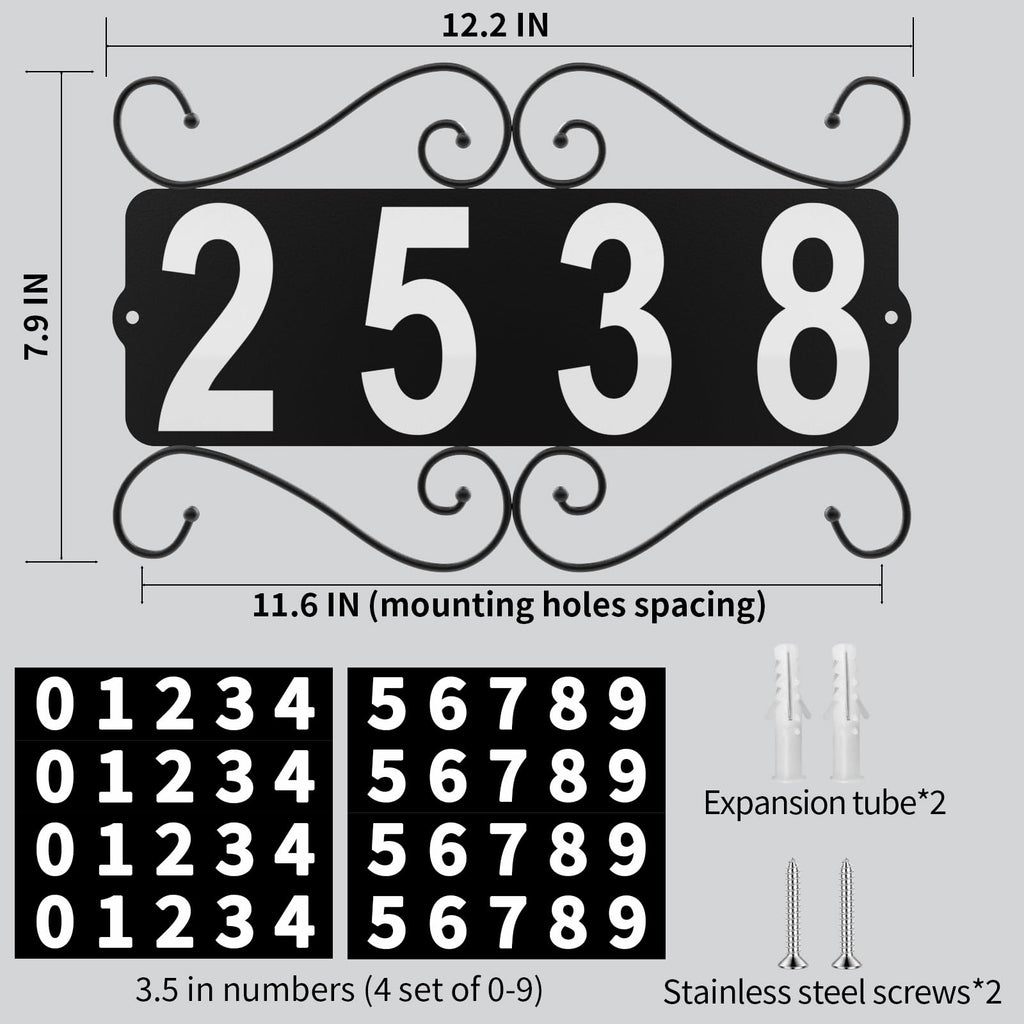 Metal Address Plaque, Address House Number, Waterproof