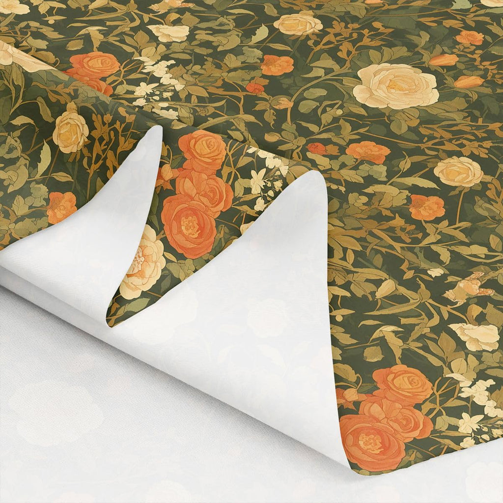 Florals Fabric by The Yard Leaves Flower Nature Upholstery
