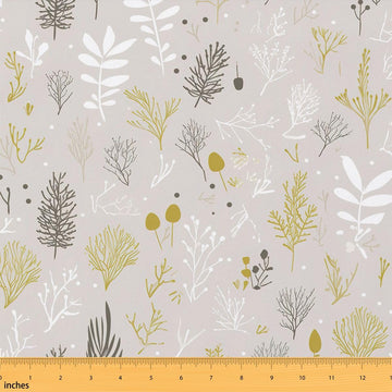 Leaves Fabric By The Yard, Palm Leaves Upholstery Fabric, Branches Decorative Fabric, Outdoor Botanical Indoor