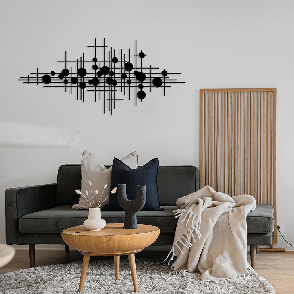Geometric Metal Wall Art Decor - Set of 3
