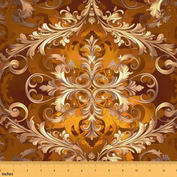 Retro Floral Fabric by The Yard Bohemian Flowers Chic