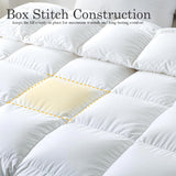 Feather Comforter Twin, Filled with Feather and Downfiber, All Season White Fluffy Duvet Insert