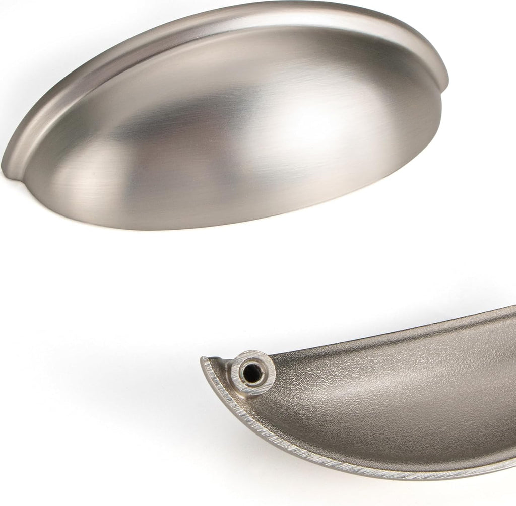Hardware 10 Pack Cup Pull Cabinet Handles Brushed Nickel 3 Inch Cupboard Kitchen Handle Drawers Pulls