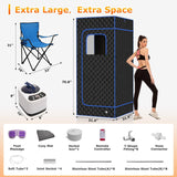 Slendor Portable Sauna, Steam Sauna for Home, Sauna Box with 3L Steamer, Sauna Tent with Folding Chair