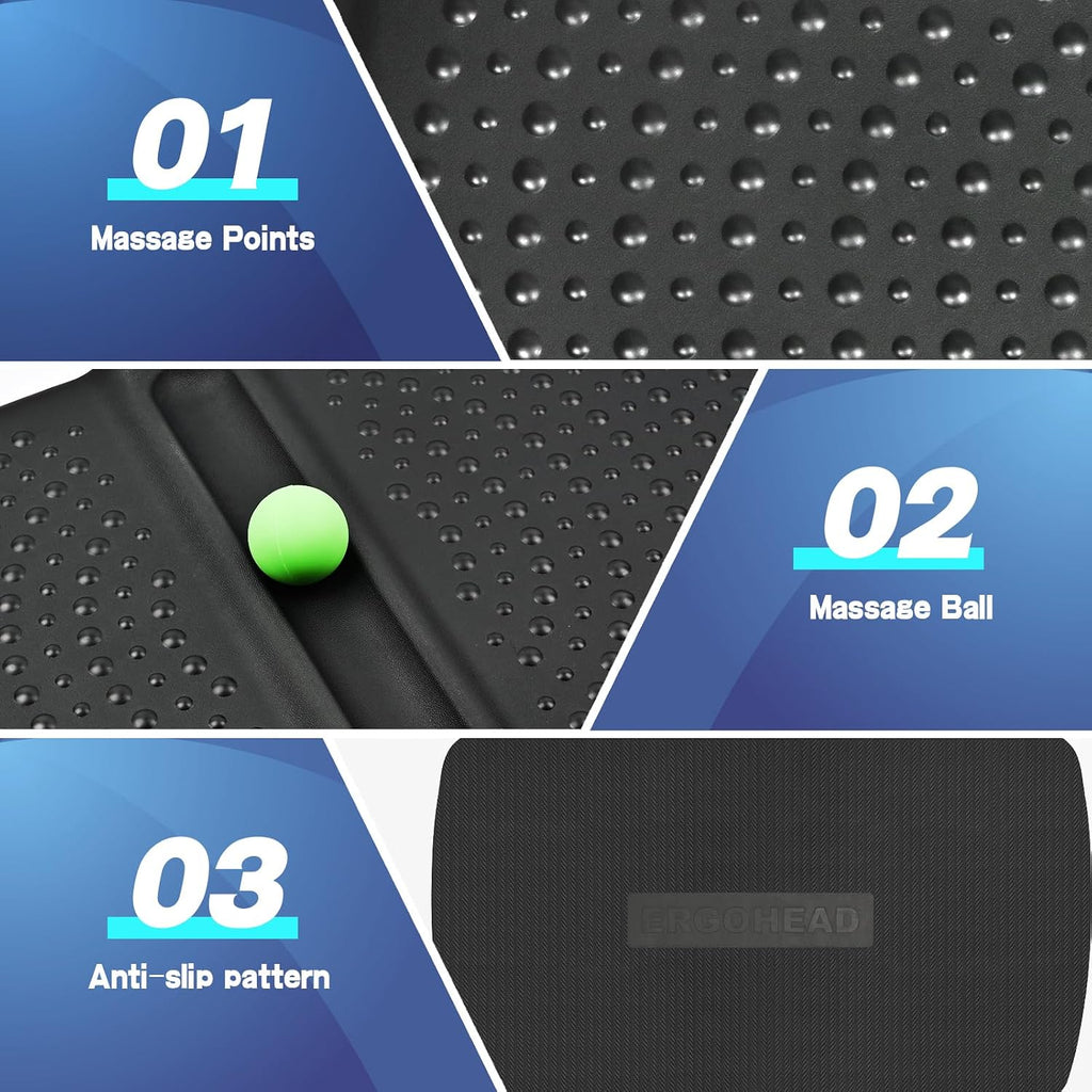 1 inch Thick Anti Fatigue Kitchen Mat Standing Mat with Massage Ball, Non Slip Standing Desk Mat with Massage Point