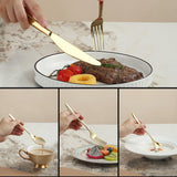 Gold Silverware Set 60 Pieces Service for 12, Golden Titanium Plating Stainless Steel Flatware Set
