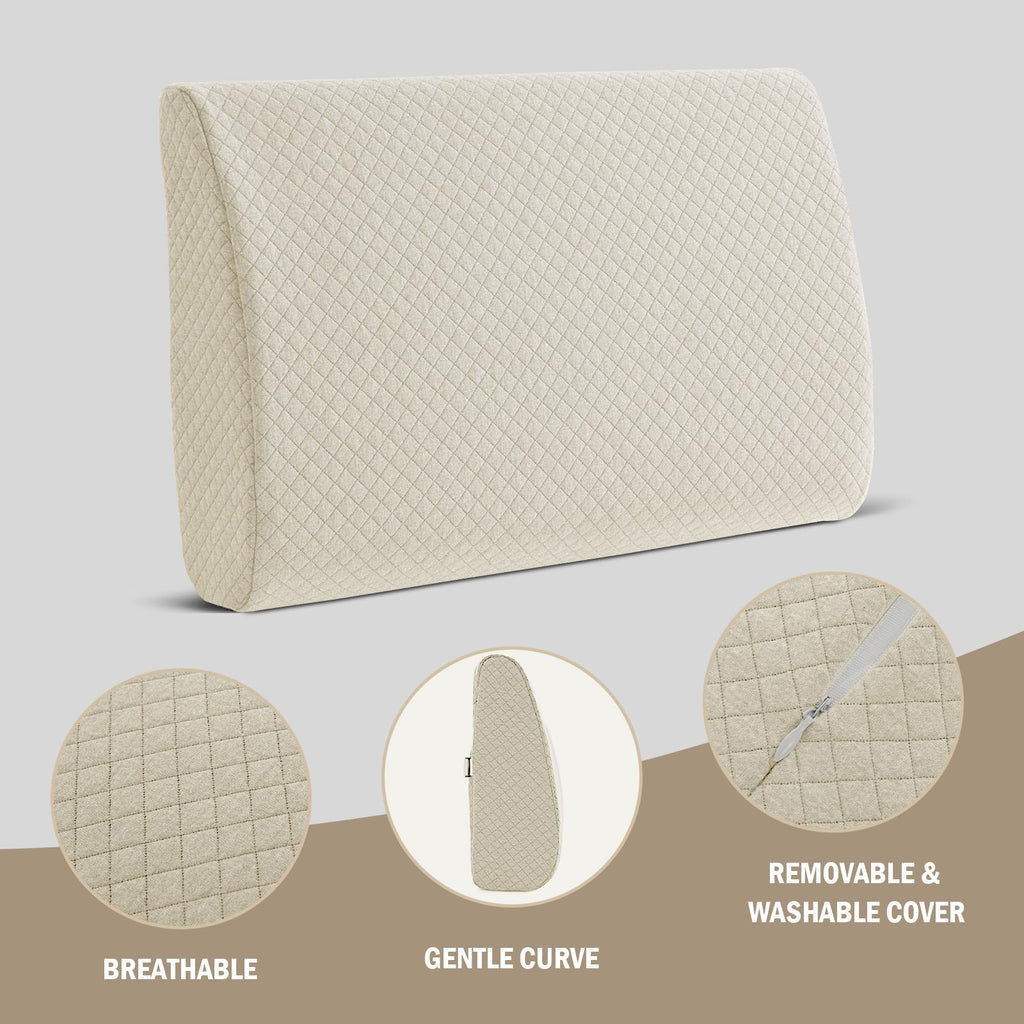 Lumbar Support Pillow for Recliner Chair, Memory Foam Back Support Cushion for Elderly, Extra Large Lumbar Support