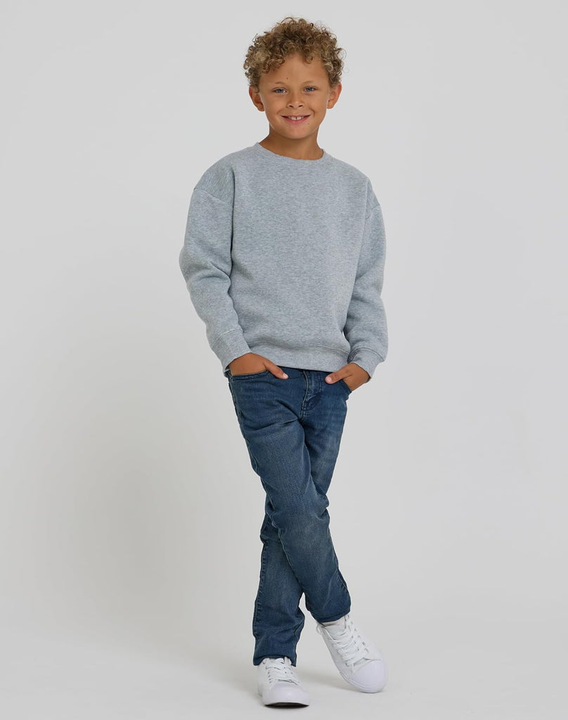 3 Pack Boys Sweatshirts Long Sleeve Boy Crewneck Relaxed Soft Essentials Teen Pullover Sweaters For Youth Kids