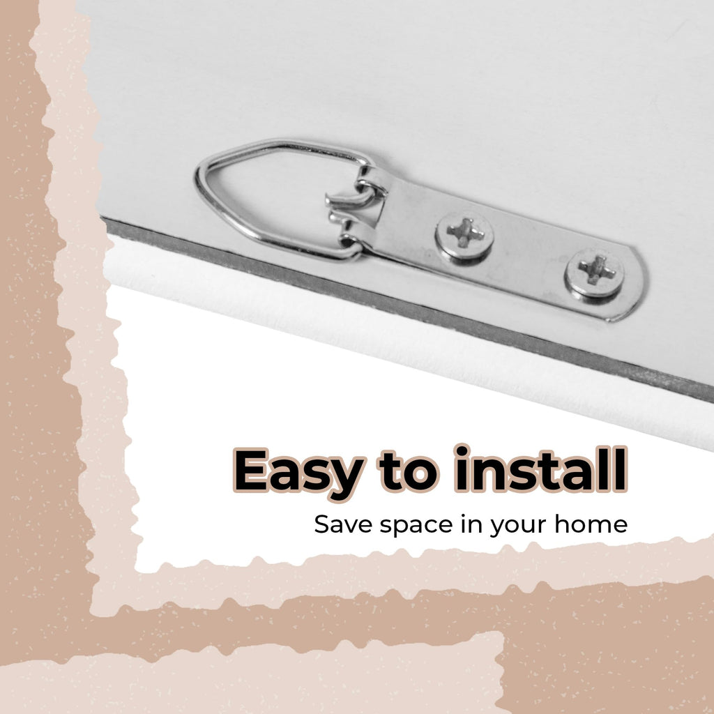 Door Mirror Full Length, Wall-Mounted Mirror White 50" x14"