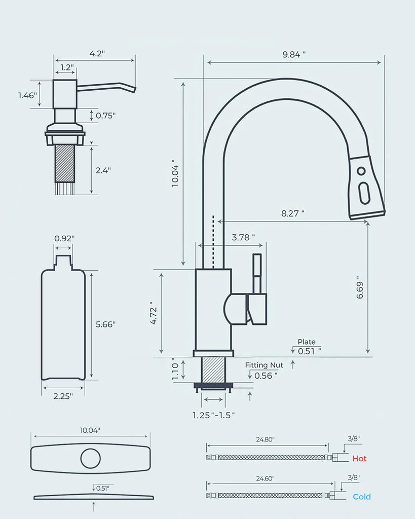 Black Touchless Kitchen Faucet with Soap Dispenser, Hands-Free | Smart Motion Sensor, Hands-Free Bar Sink Faucet