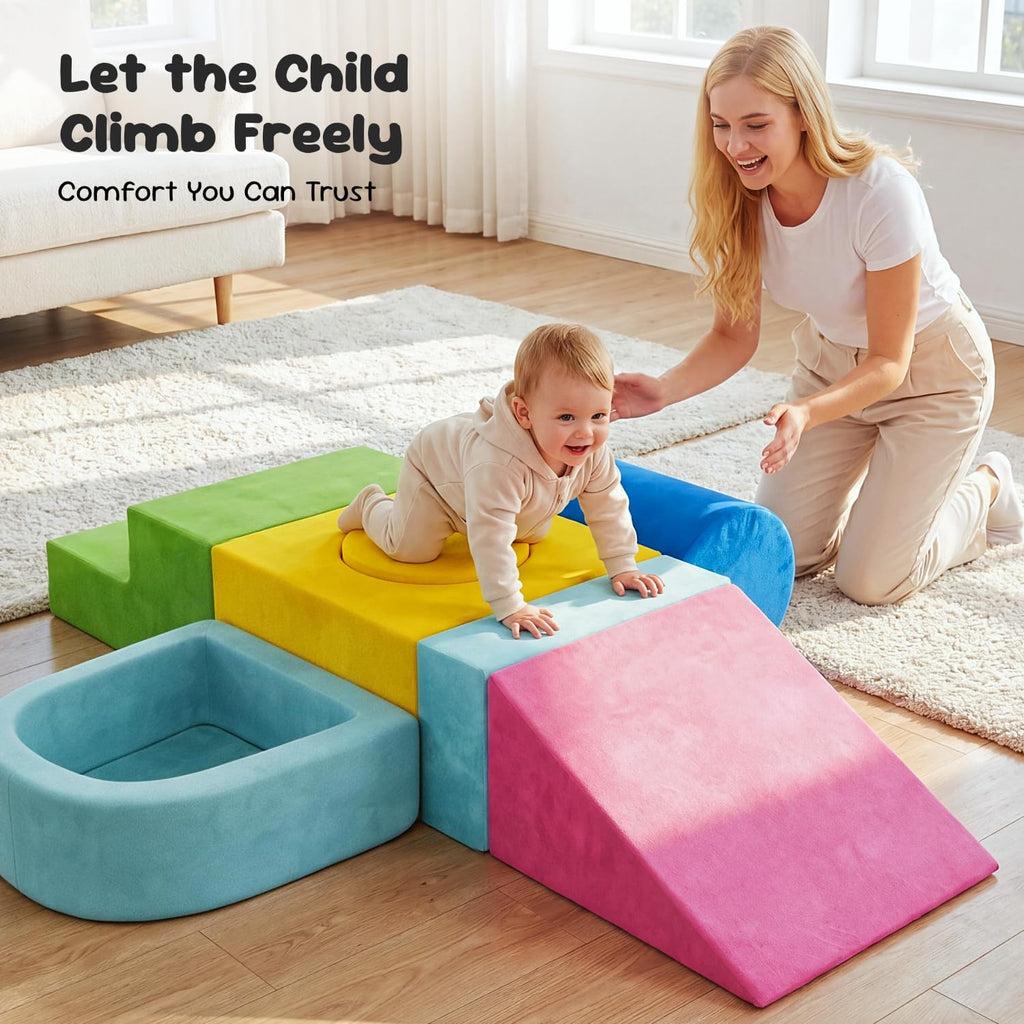 Piece Soft Foam Climbing Blocks Ball Pit Set for Toddlers 1-3