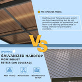 5' x 8' Outdoor Hardtop Grill Gazebo, Wall-Mounted Pergola H - Image 5