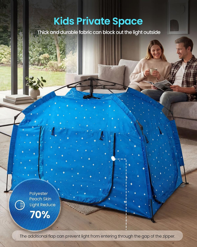Kids Play Tent-Portable Playhouse Children House -Easy Set up Indoor Outdoor with Carry Bag for Kids-Light Strip