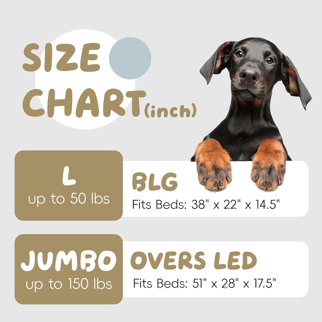 Elevated Dog Couch, Linen Pet Sofa with Wave Backrest & Single Armrest