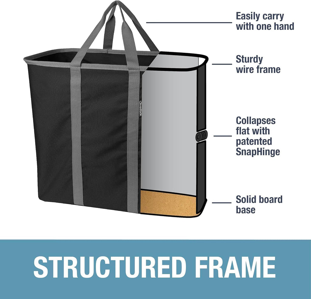 Collapsible Laundry Baskets, 64L Caddy 2 Pack, Denim Gray