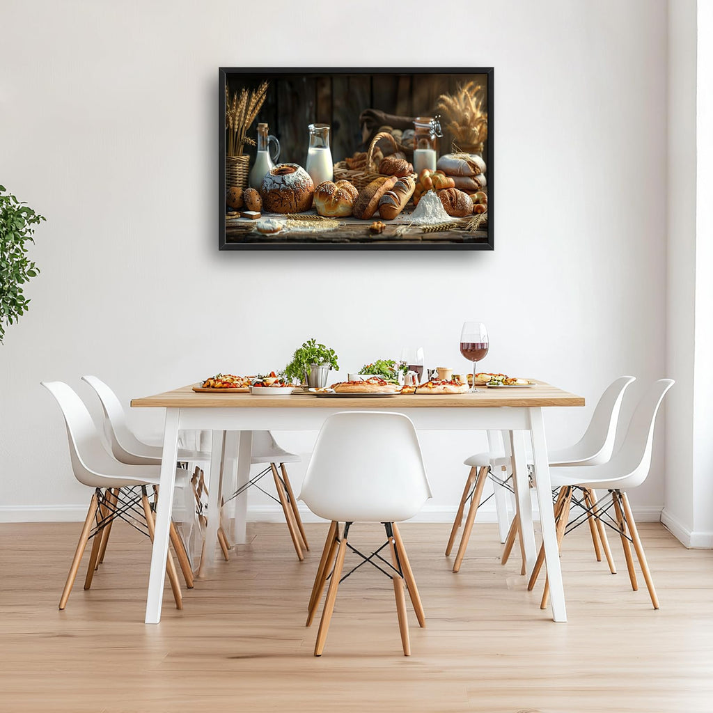 Kitchen Wall Art Extra Large Size Food Oversized Wall Decor Bread Canvas Prints Giant Pictures Painting Framed