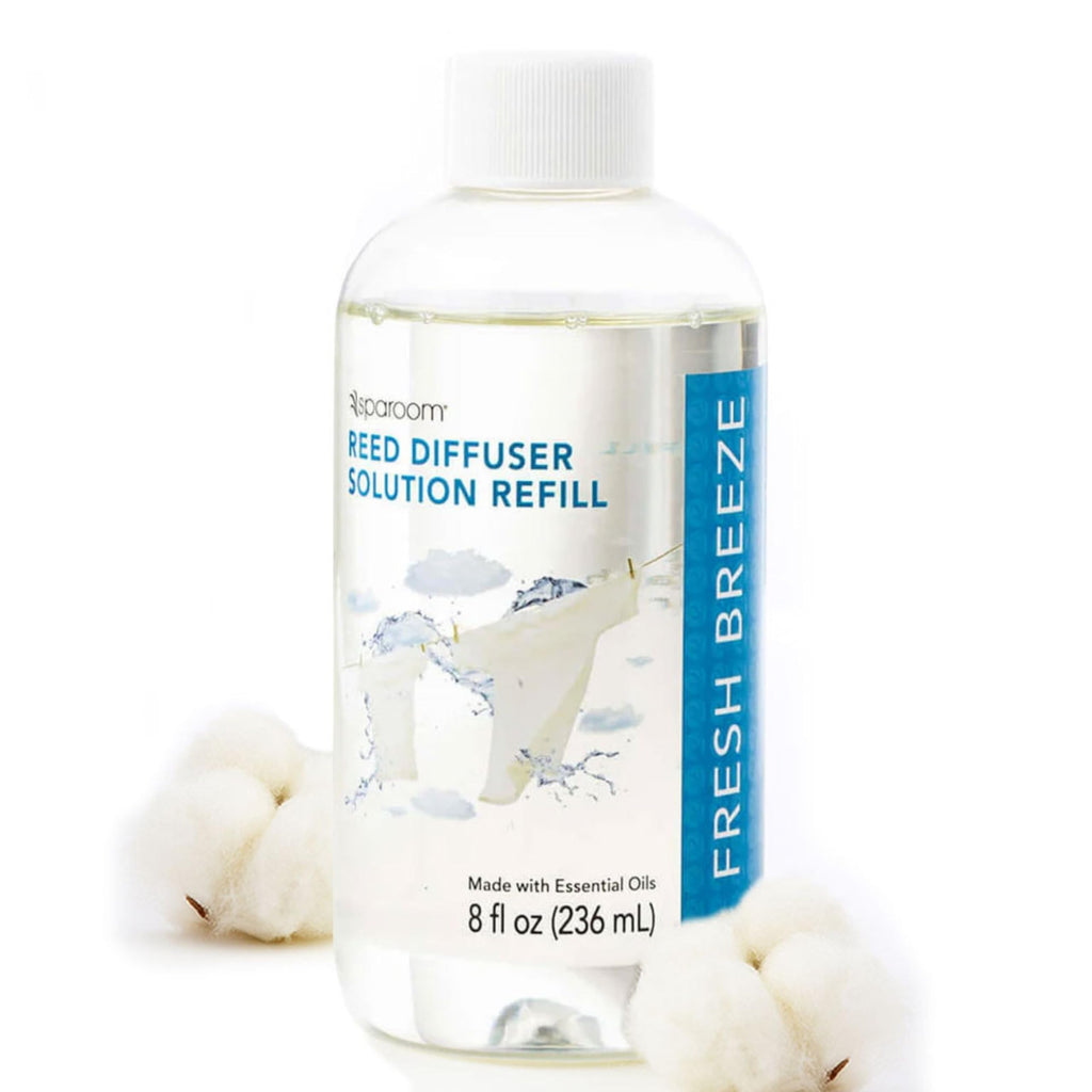 Reed Diffuser Oil Refill - Fresh Breeze Scent, 8oz Air Purifying Aroma for a Light and Open Feel, Ideal s or