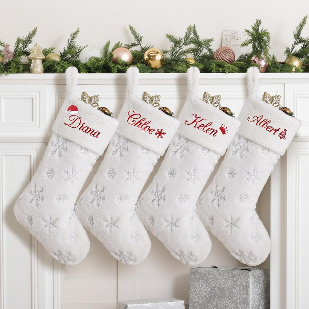 With Names 1 Pack White Faux Fur
