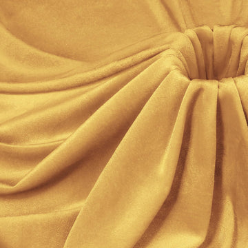 Gold Velvet Fabric by The Yard, 2 Yards x 60 Inch Wide