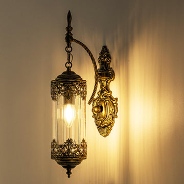 Antique Gothic Glass Wall Sconce