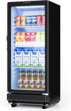 6 Cu.Ft Commercial Refrigerators, Display Fridge with Double-Tempered Glass Door