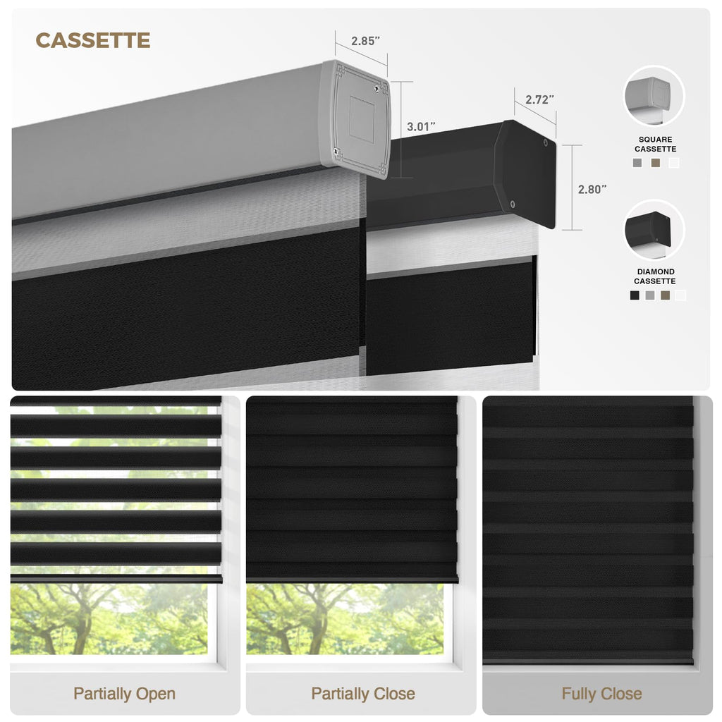 Motorized Zebra Blinds with Remote, Smart Custom Shades