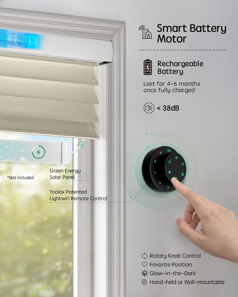 Motorized Shangri-La Shades, Light Filtering Smart Blinds Customized