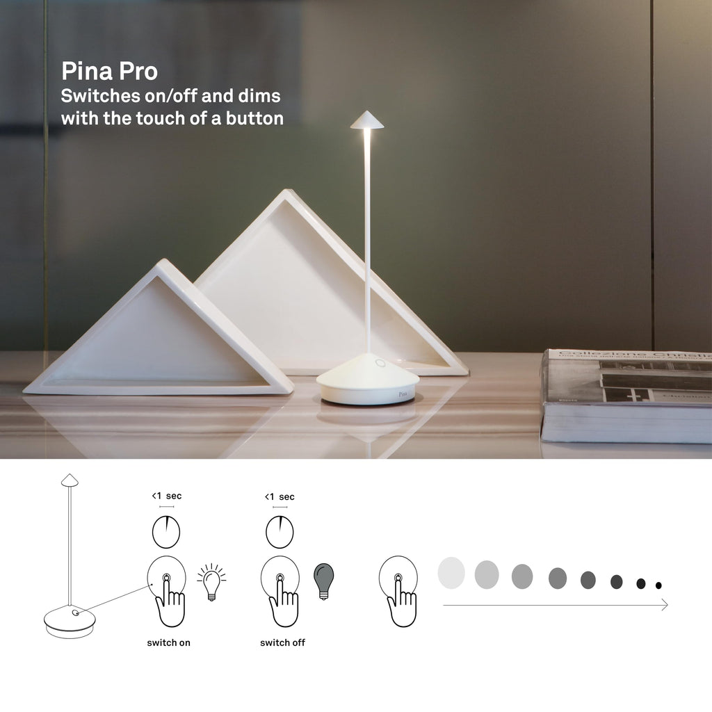 Pina Pro, Rechargeable Cordless Lamp, Black