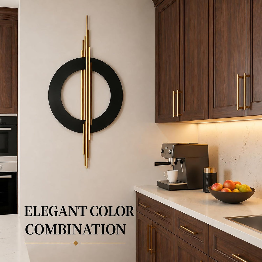Modern Metal Wall Art Decor, 39 x 19 Inches