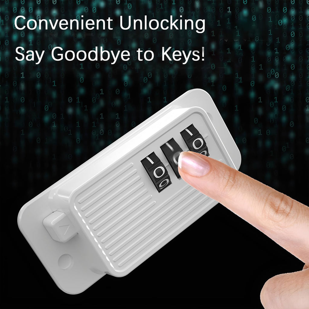 Heavy Duty Combination Refrigerator Lock (1 Pack) - Cabinet Locks Baby Proofing, No Drilling Adhesive Fridge Locks