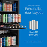 Beverage Refrigerator and Cooler - Mini Fridge with Glass Door for Soda Beer or 