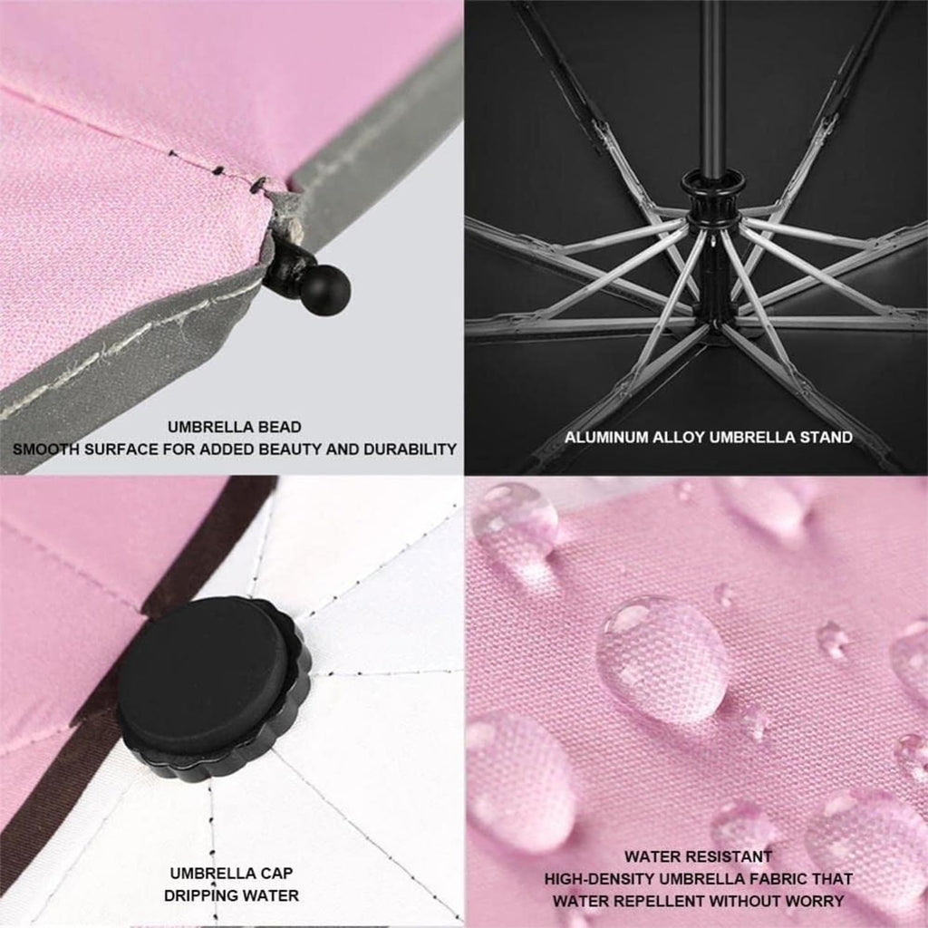 Automatic Kids Umbrella, Folding Telescopic Toddler Umbrella for girls & boys, UV/Sun Protection - Strong