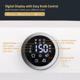 17.8LBS Full-Automatic Washing Machine and 1.8CuFt Portable Clothes Dryer Set, Compact Laundry Washer and Dryer Combo
