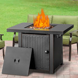 Fire Pit with Grill for Outside Wood Burning