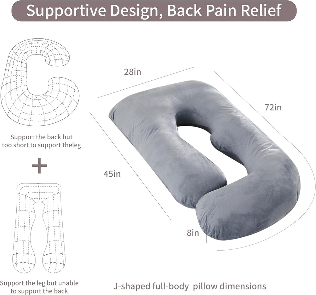 60 Inch Full Body Pregnancy Pillows for Sleeping Cooling Pregnancy Pillow,U Shaped Pregnancy Body Pillow,Maternity