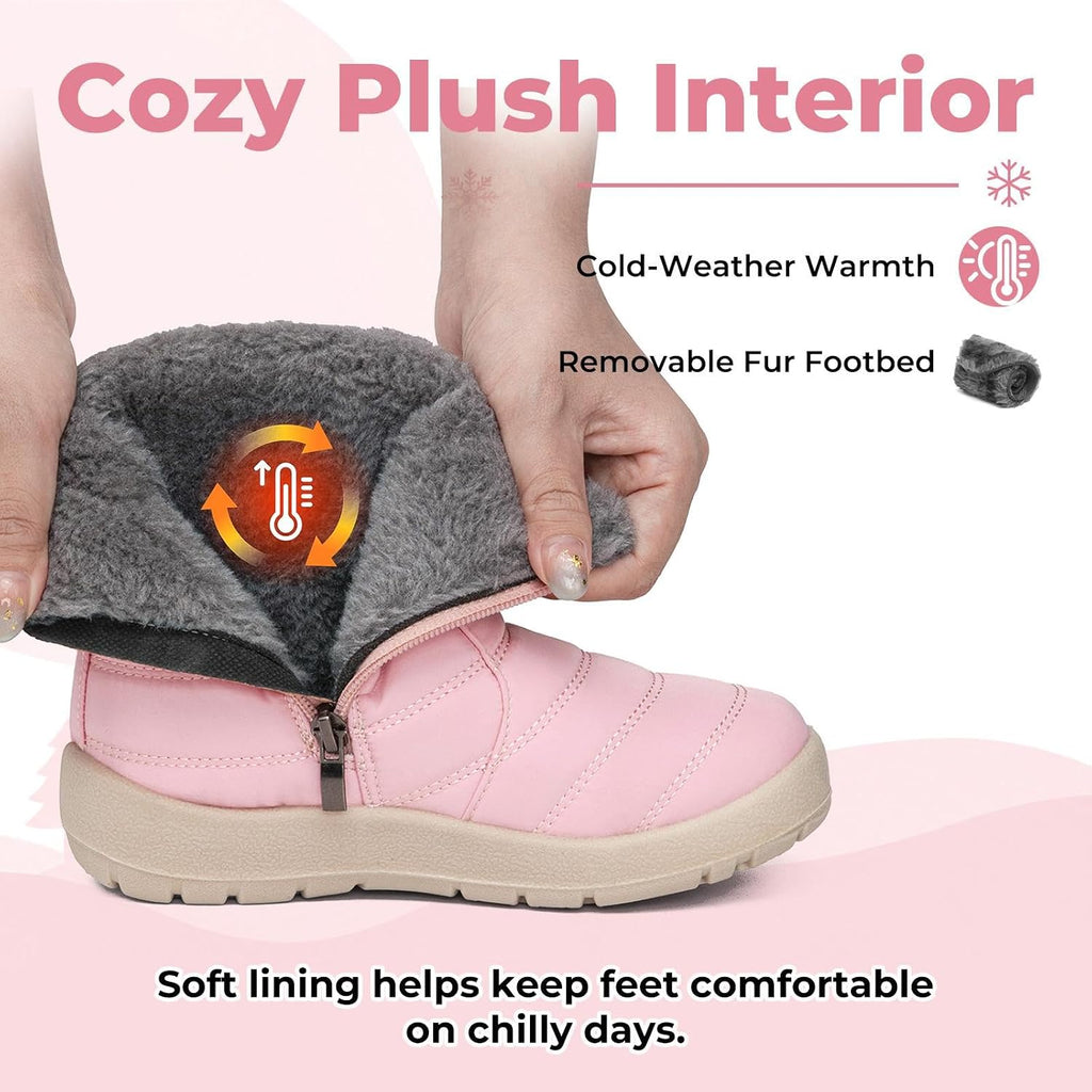 Kids Snow Boots Winter Boys Girls for Toddler Little Kid Big Kid