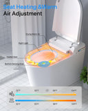 Smart Toilet, One Piece Bidet for Bathrooms, Modern Elongated Toilet with Warm Water, Dual Auto Flush